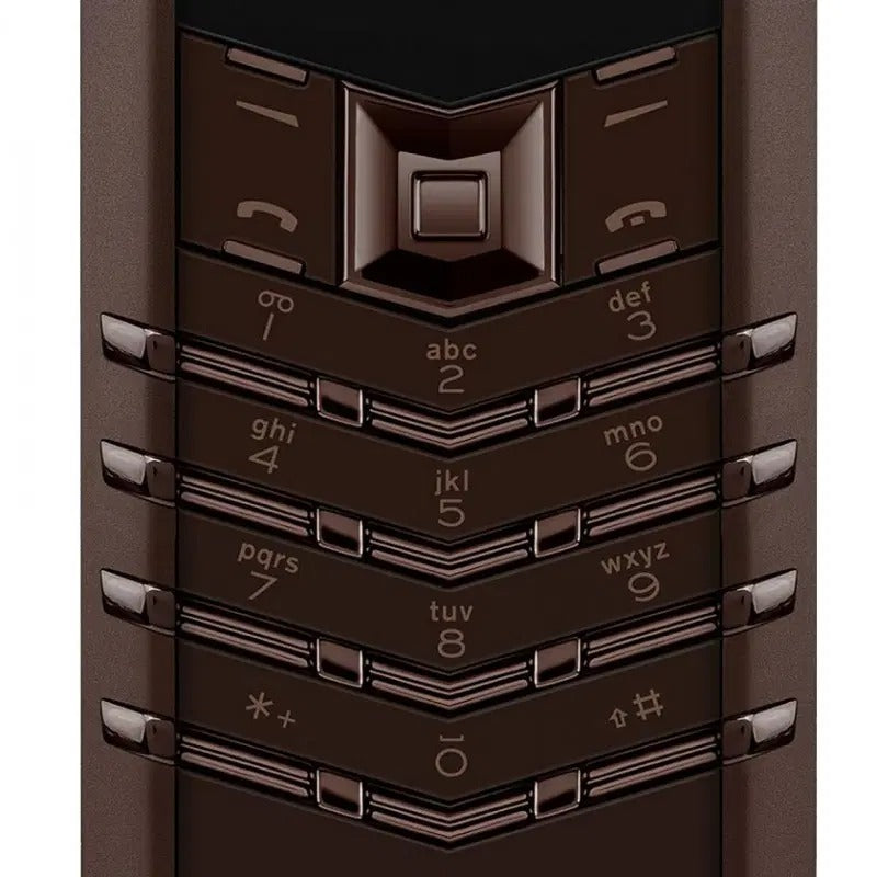 هاتف محمول Vertu Signature S باللون البني الشوكولاتي مع لوحة مفاتيح