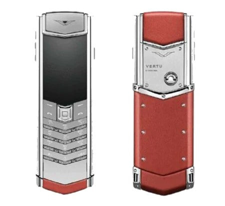 هاتف Vertu Signature S المحمول بلوحة مفاتيح جلدية حمراء