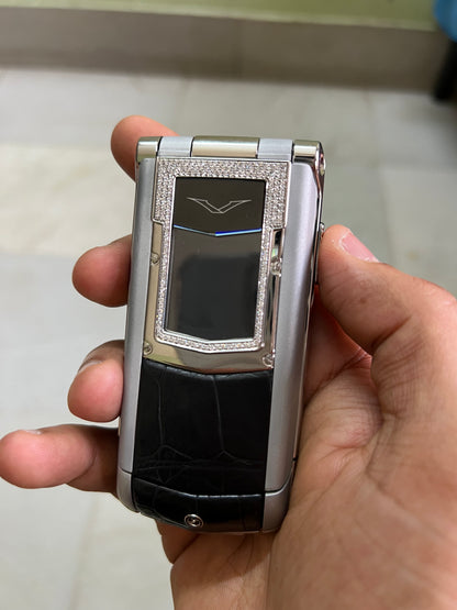 Vertu Constellation F Ayxta Black Alligator Diamond Luxury Keypad Mobile