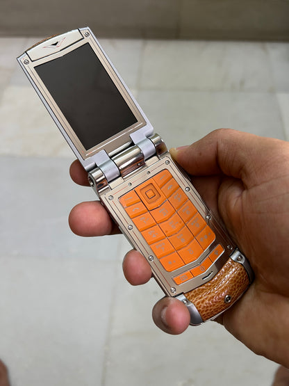 Vertu Constellation Ayxta Orange Keypad Mobile