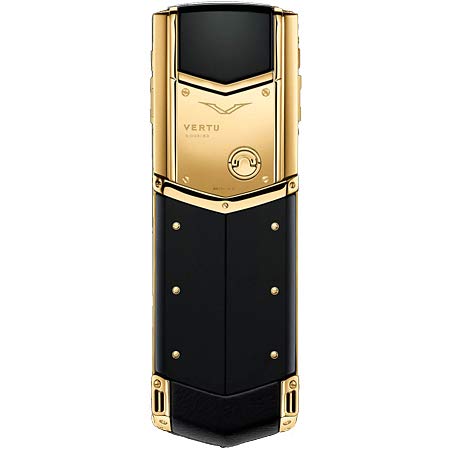 هاتف VERTU SIGNATURE S الكلاسيكي باللونين الأسود والذهبي مع لوحة مفاتيح 