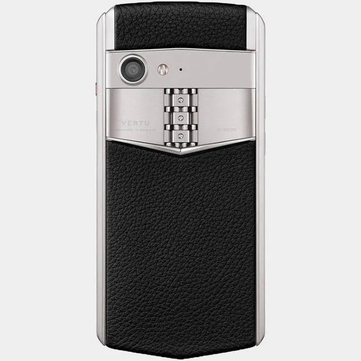 VERTU ASTER P BLACK SILVER CALFSKIN PHONE