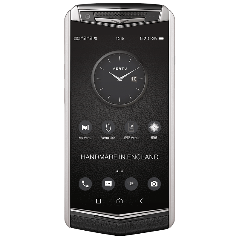 VERTU ASTER P BLACK SILVER CALFSKIN PHONE