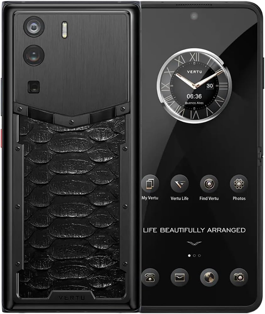 VERTU METAVERTU CURVE Python Skin Web3 5G Smartphone – Fortune Serpent Edition (Black, 512GB)