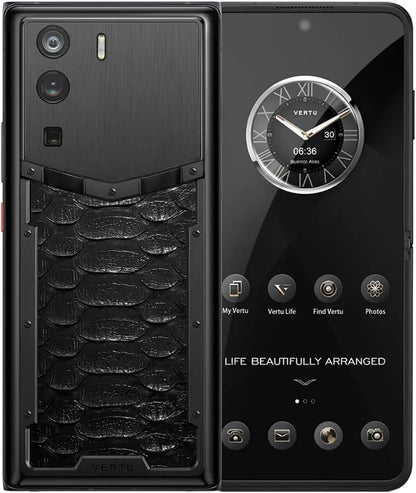 VERTU METAVERTU CURVE Python Skin Web3 5G Smartphone – Fortune Serpent Edition (Black, 512GB)