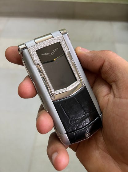 Vertu Constellation F Ayxta Black Alligator Diamond Luxury Keypad Mobile