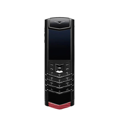 هاتف VERTU SIGNATURE V KEYPAD المحمول - أسود نقي وأحمر سحلية