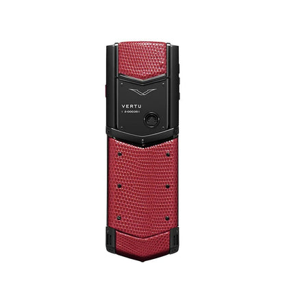 هاتف VERTU SIGNATURE V KEYPAD المحمول - أسود نقي وأحمر سحلية
