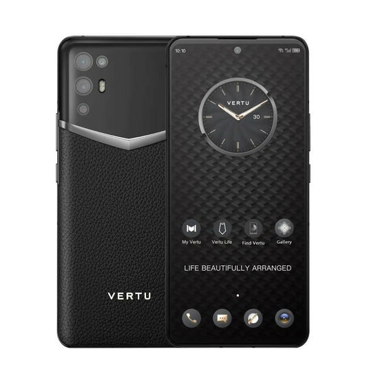 هاتف Vertu 5G الفاخر المصنوع من الجلد الأسود (طلب مسبق)