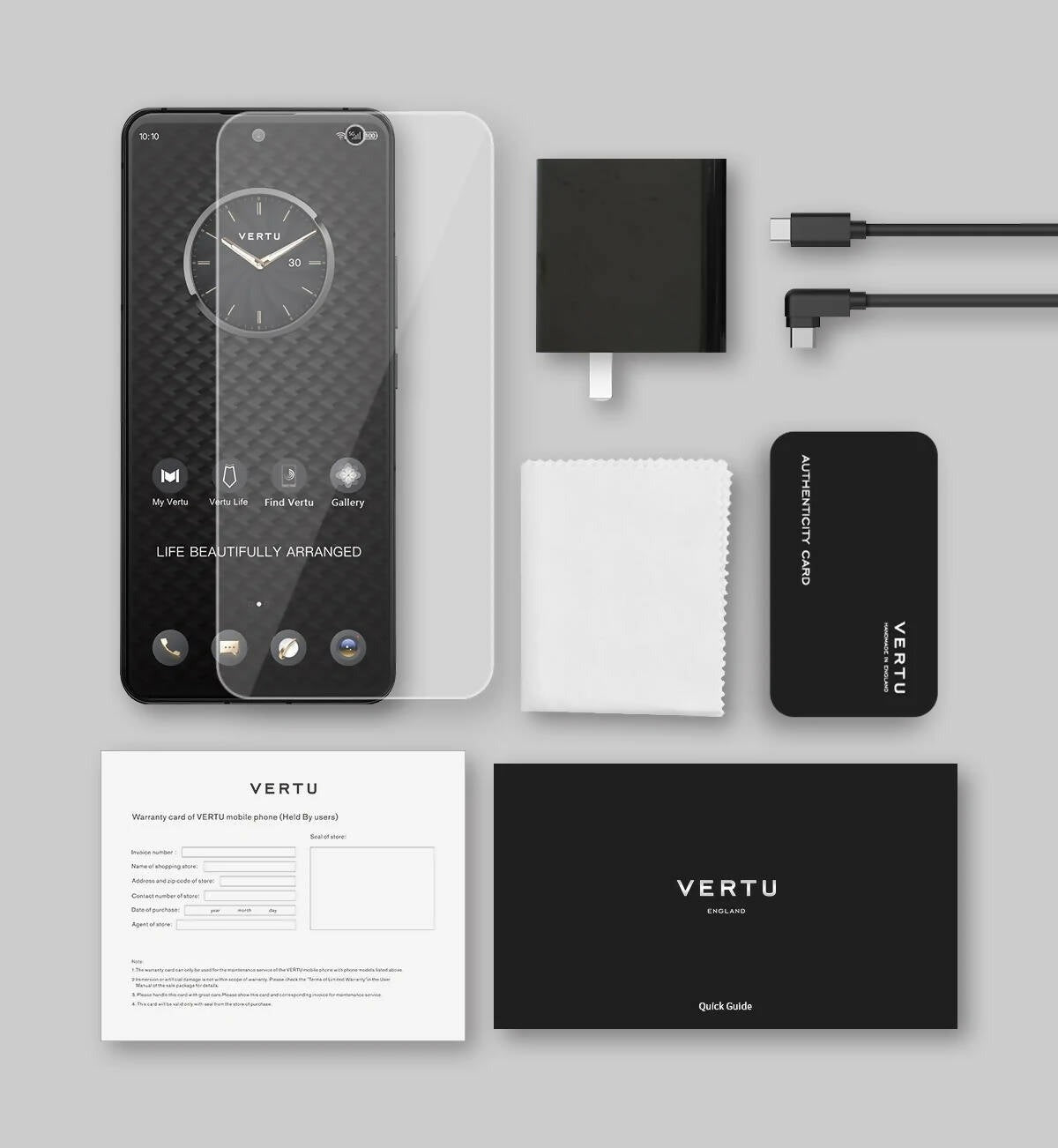 هاتف Vertu 5G الفاخر المصنوع من الجلد الأسود (طلب مسبق)
