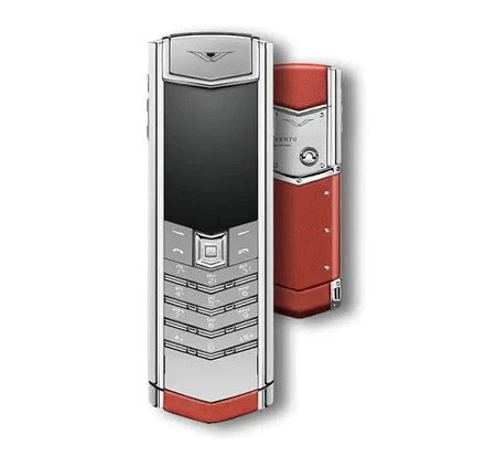 هاتف Vertu Signature S المحمول بلوحة مفاتيح جلدية حمراء