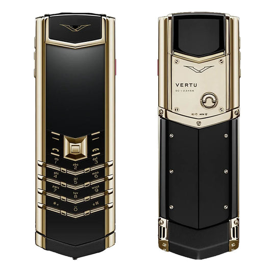 Vertu Signature 18Ct Real Gold Black Ceramic Keypad Mobile