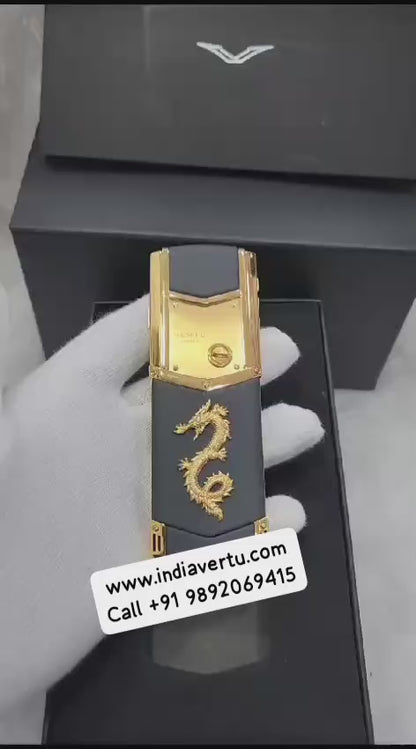 هاتف Vertu Signature S Dragon Gold المحمول بلوحة مفاتيح 
